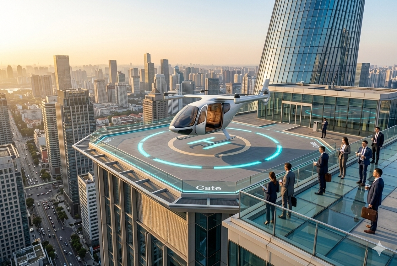 eVTOL air taxi rooftop landings — London routes